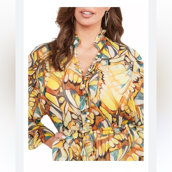 Marciano All Over Pattern Romper - Size M (6) - Picture 3 of 8